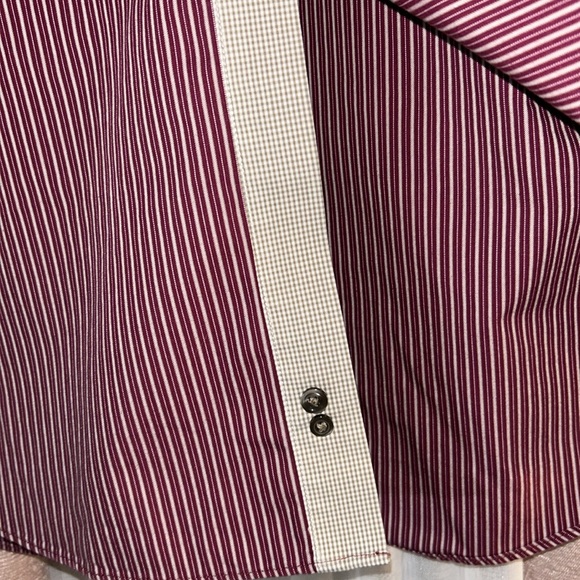 Paul Frederick Size 16 1/2 Slim Fit Non Iron Long Sleeve Button Down Shirt - Picture 7 of 11